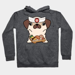 Sushi Chef Pug Hoodie